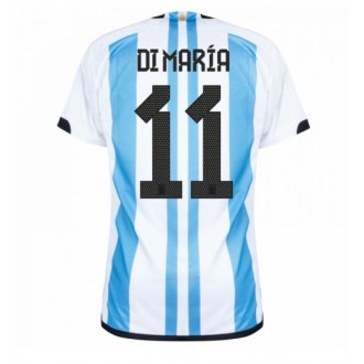 Herren Fußballbekleidung Argentinien Angel Di Maria #11 Heimtrikot WM 2022 Kurzarm